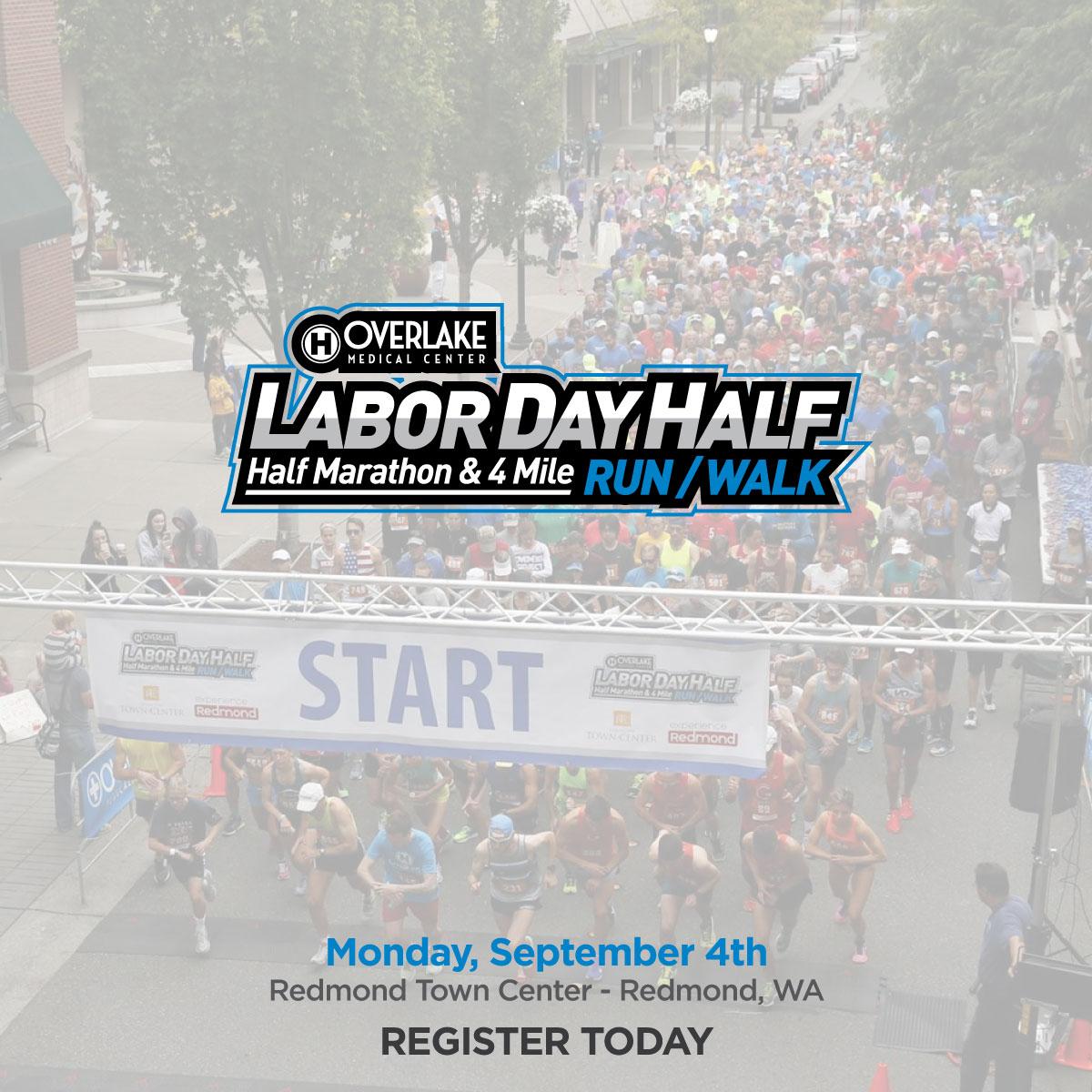 Labor Day Half Marathon and Family 4Mile Run/Walk Seattle Area